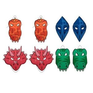 8pk Dinosaur Foam Masks Kids Birthday Party Favors Dress Up Costume Fancy Dress